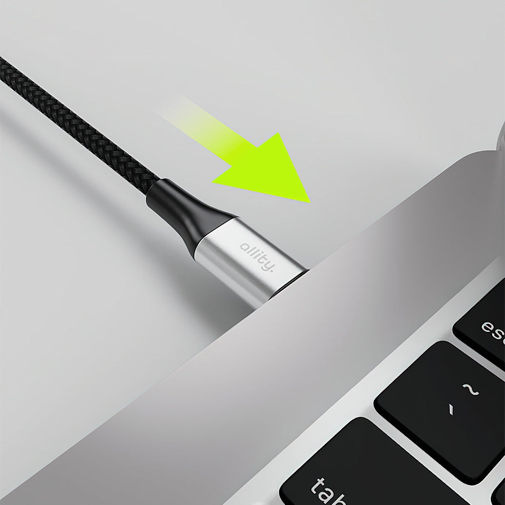 Cablu Date si Incarcare USB-C - USB-C Allity. AUC-01, 100W, 2m, Negru
