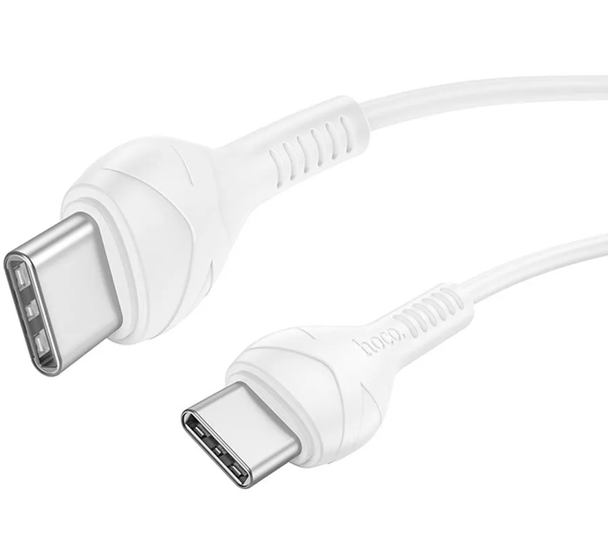 Cablu Date si Incarcare USB-C - USB-C HOCO X37, 60W, 1m, Alb