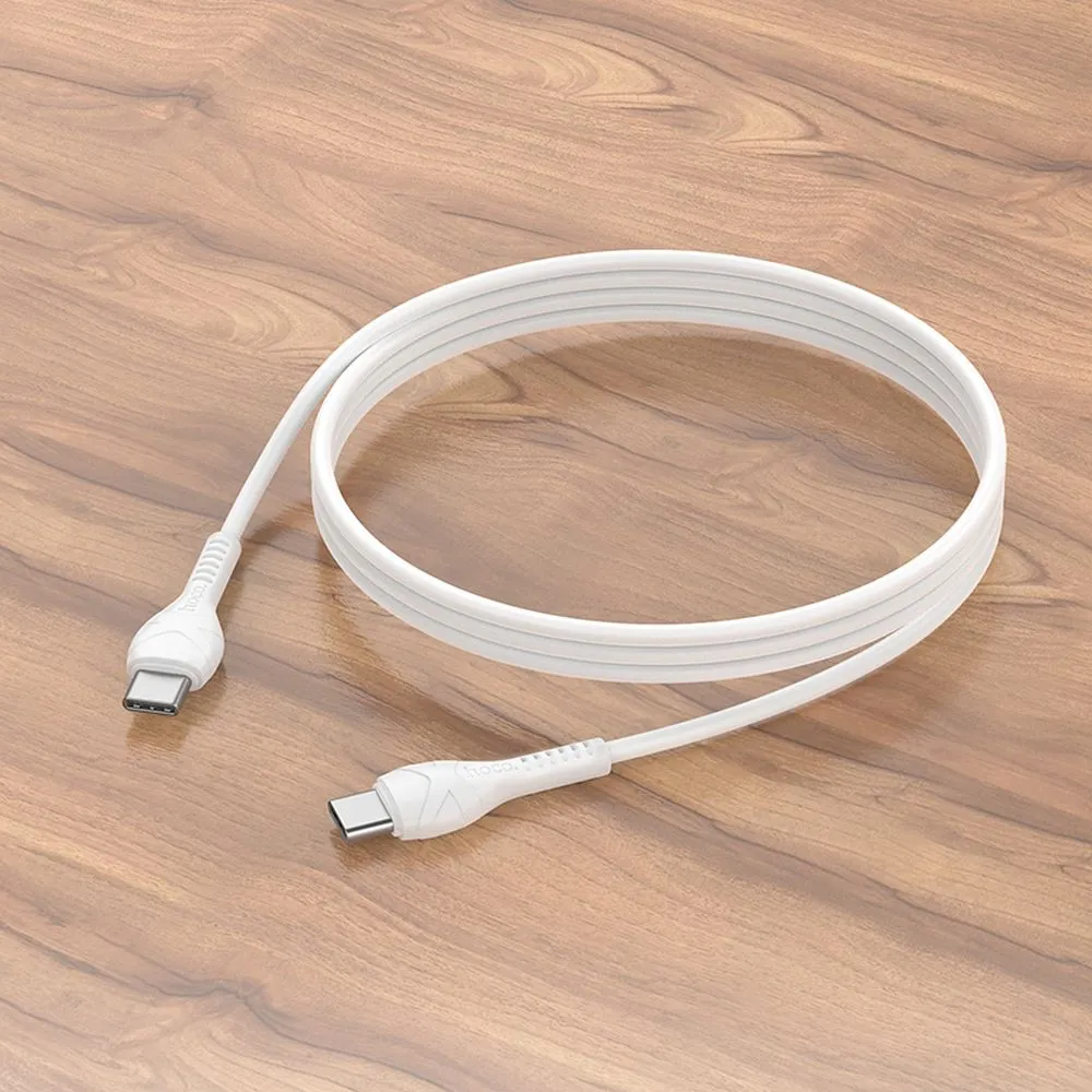 Cablu Date si Incarcare USB-C - USB-C HOCO X37, 60W, 1m, Alb