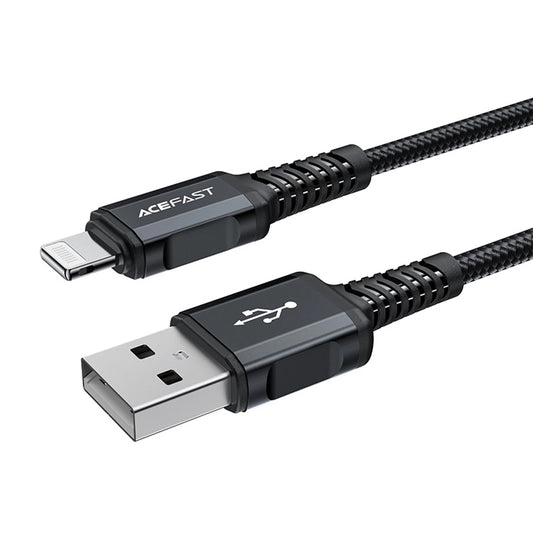 Cablu Date si Incarcare USB-A - Lightning Acefast C4-02, 18W, 1.8m, Negru
