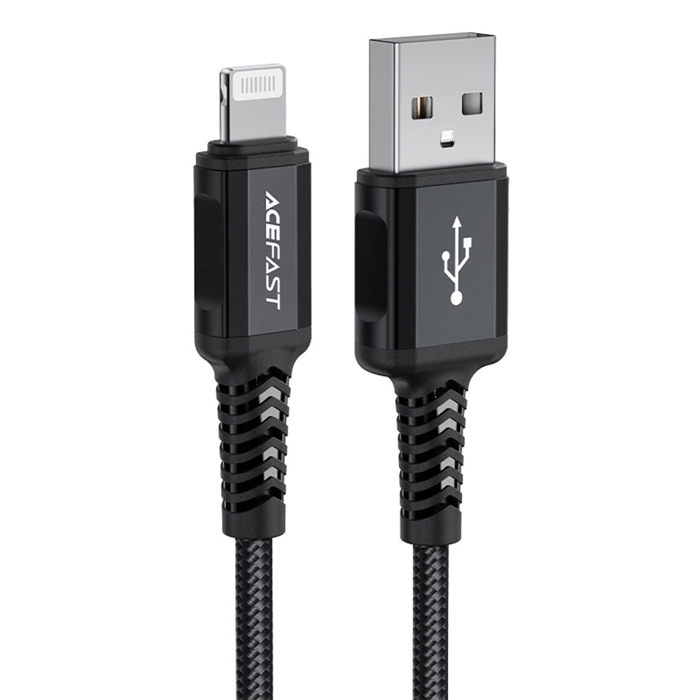 Cablu Date si Incarcare USB-A - Lightning Acefast C4-02, 18W, 1.8m, Negru