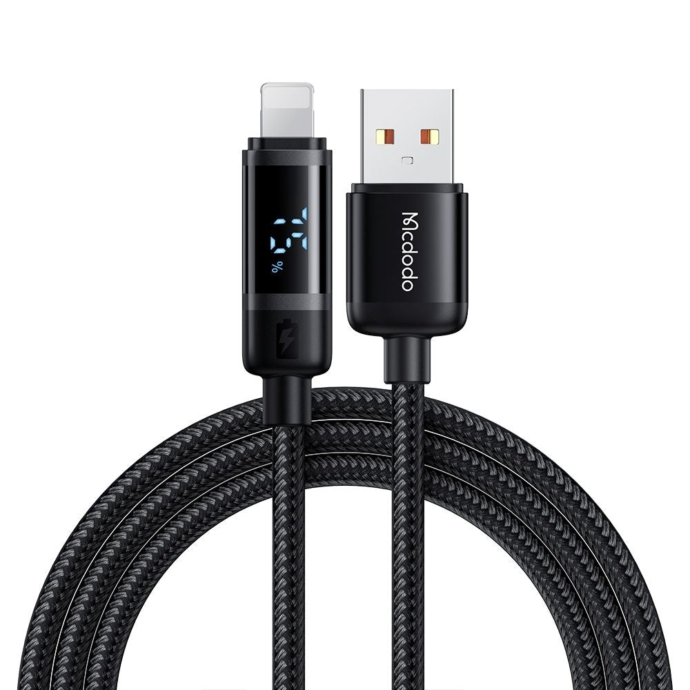 Cablu Date si Incarcare USB-A - Lightning McDodo CA-5000 Bat Display, 18W, 1.2m, Negru