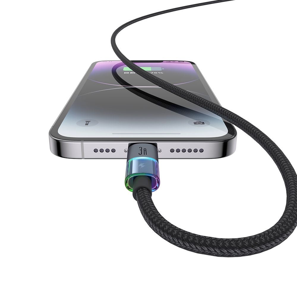 Cablu Date si Incarcare USB-A - Lightning McDodo CA-8170 Colorful, 18W, 1.2m, Negru