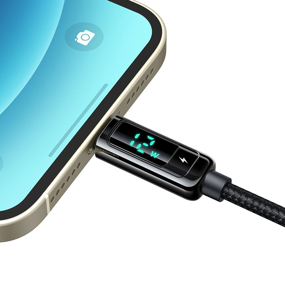 Cablu Date si Incarcare USB-A - Lightning McDodo CA-9940 Display, 12W, 1.2m, Negru