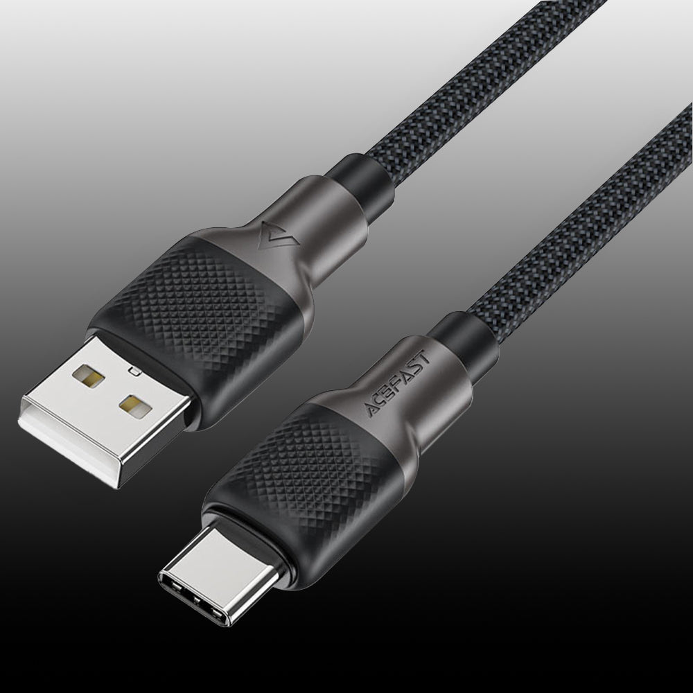 Cablu Date si Incarcare USB-A - USB-C Acefast C10-04, 18W, 1.2m, Negru