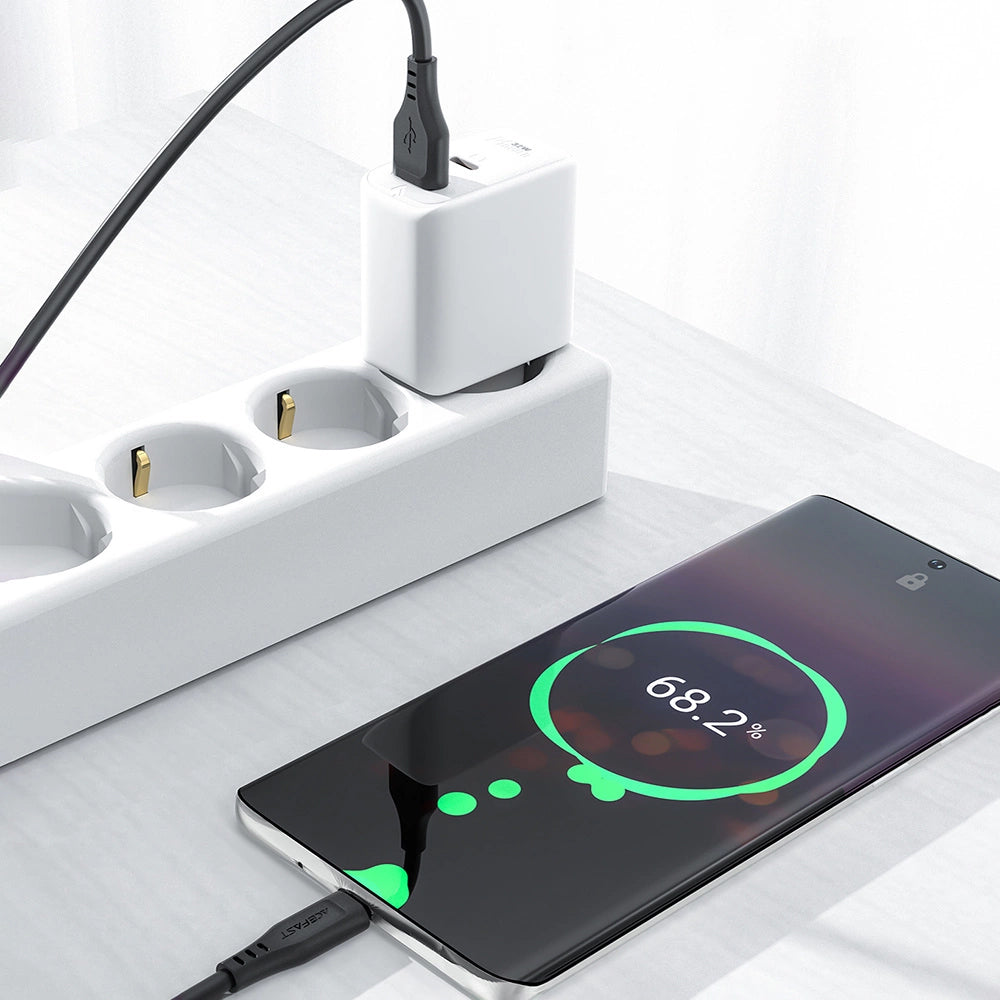 Cablu Date si Incarcare USB-A - USB-C Acefast C3-03, 60W, 1.2m, Negru