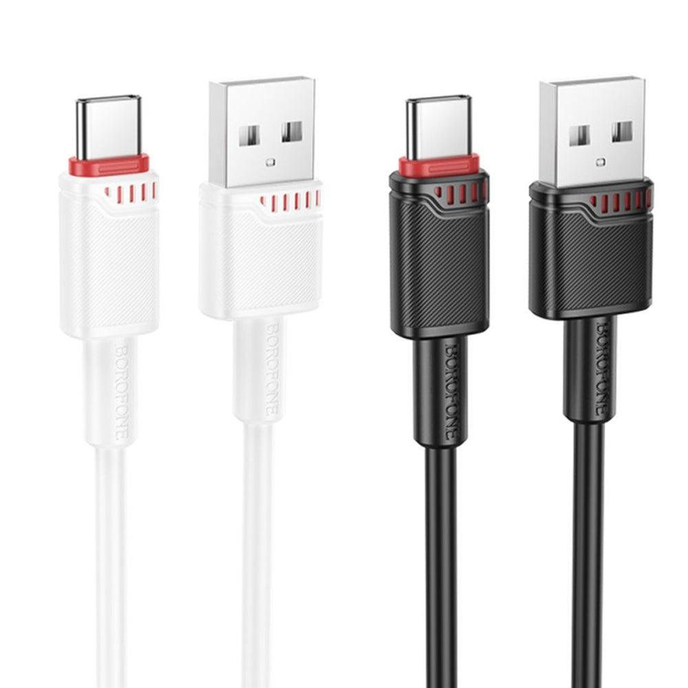 Cablu Date si Incarcare USB-A - USB-C Borofone BX110 Beneficio, 18W, 1m, Negru