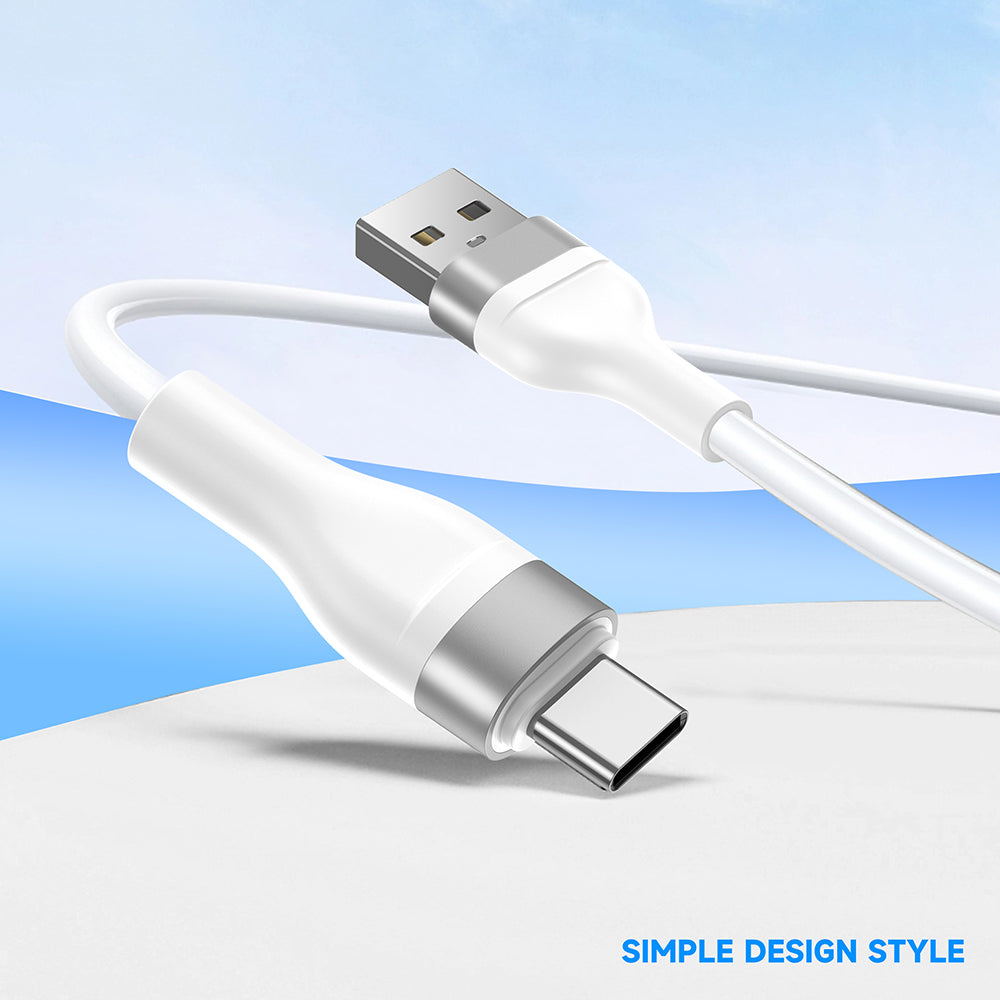 Cablu Date si Incarcare USB-A - USB-C Lito LD02C, 18W, 1.2m, Alb