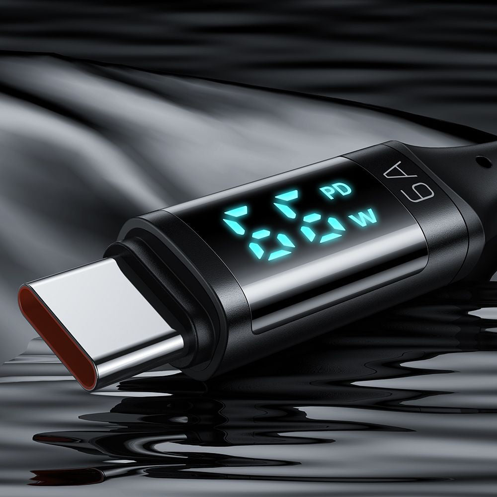 Cablu Date si Incarcare USB-A - USB-C McDodo CA-1080 Display, 66W, 1.2m, Negru