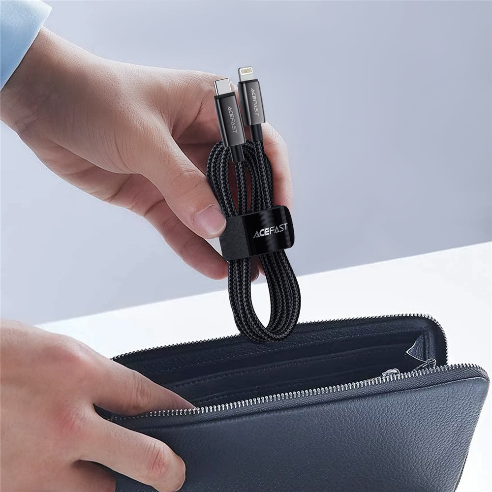 Cablu Date si Incarcare USB-C - Lightning Acefast C23-01, 30W, 1.2m, Negru