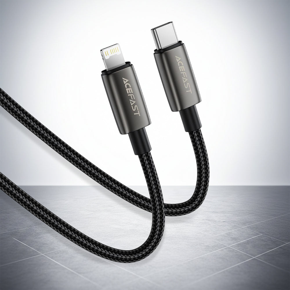 Cablu Date si Incarcare USB-C - Lightning Acefast C23-01, 30W, 1.2m, Negru
