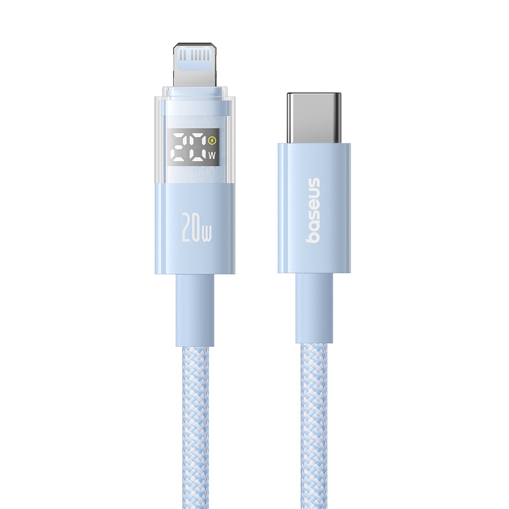 Cablu Date si Incarcare USB-C - Lightning Baseus Display 2, 20W, 2m, Albastru P10382703311-01