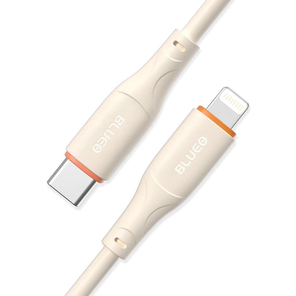Cablu Date si Incarcare USB-C - Lightning Blueo Ape Legend, 20W, 1.5m, Portocaliu