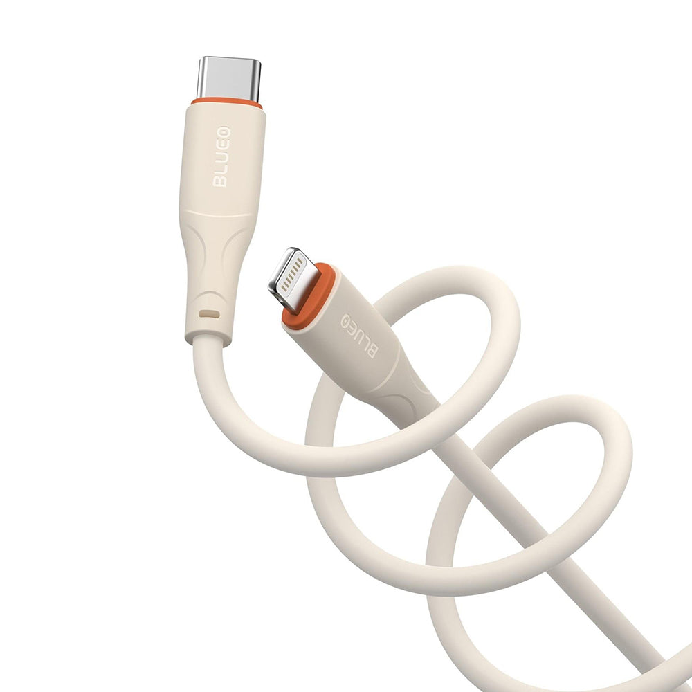 Cablu Date si Incarcare USB-C - Lightning Blueo Ape Legend, 20W, 1.5m, Portocaliu