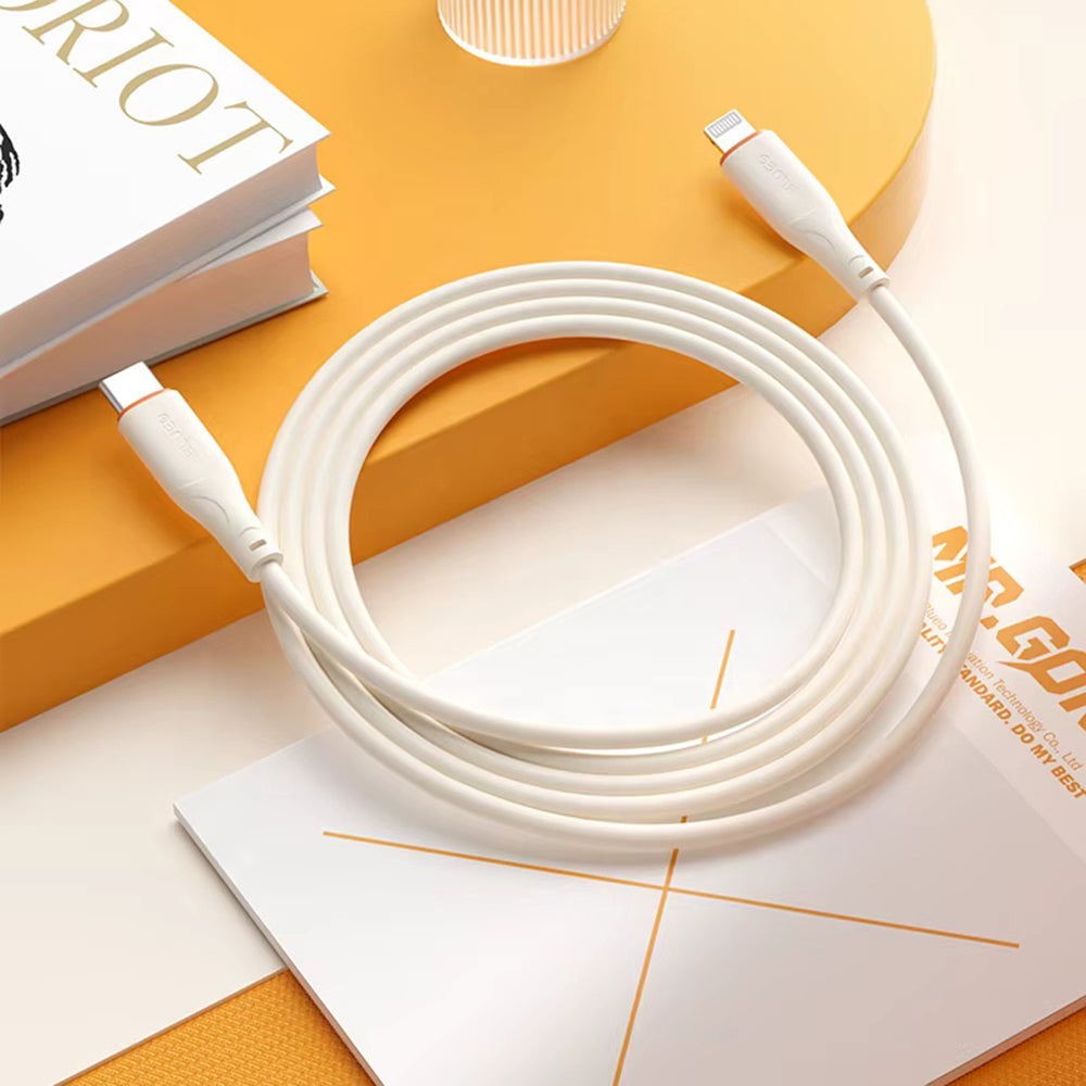 Cablu Date si Incarcare USB-C - Lightning Blueo Ape Legend, 20W, 1.5m, Portocaliu