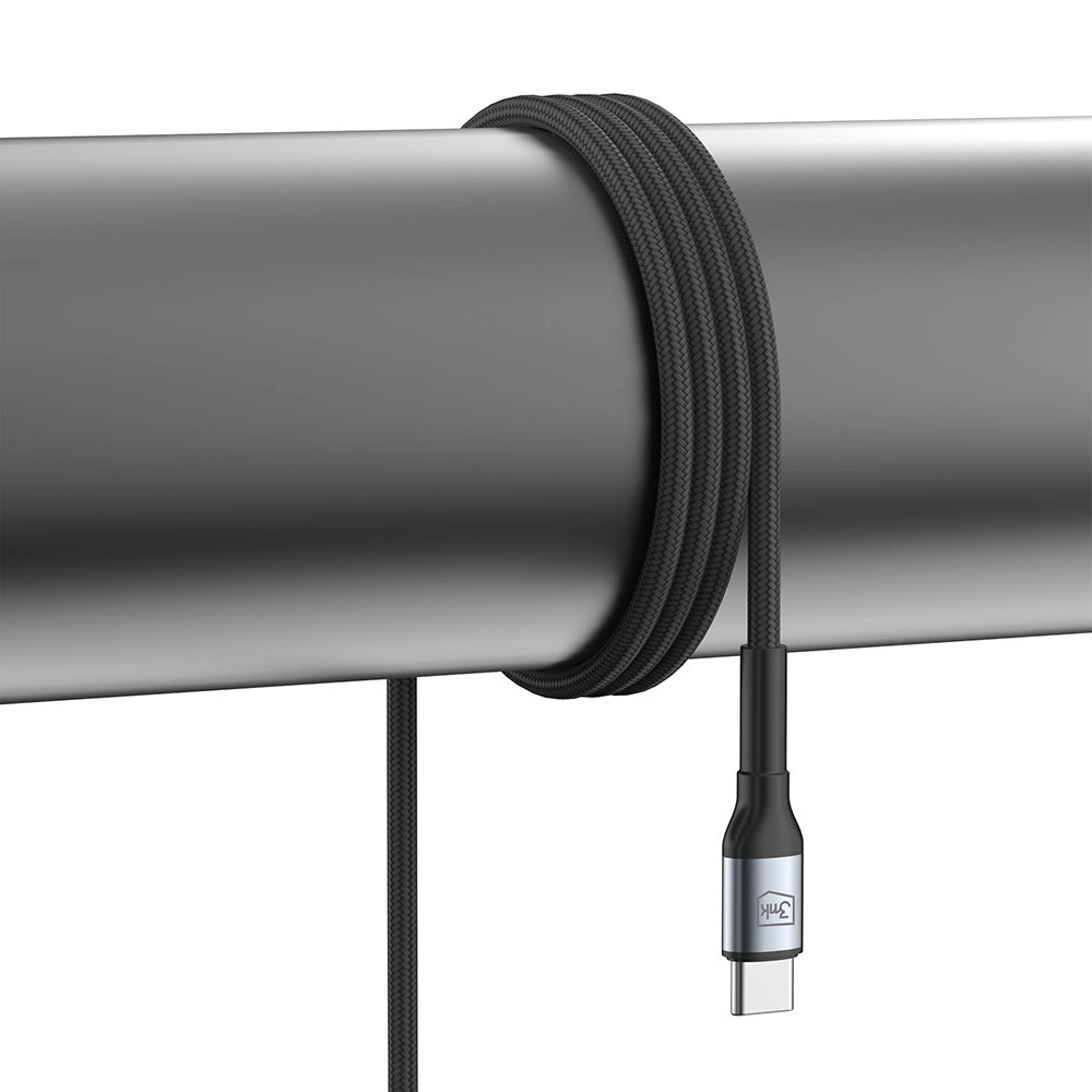 Cablu Date si Incarcare USB-C - USB-C 3MK Hyper N, 240W, 2m, Negru