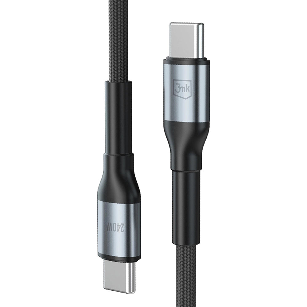 Cablu Date si Incarcare USB-C - USB-C 3MK Hyper N, 240W, 2m, Negru