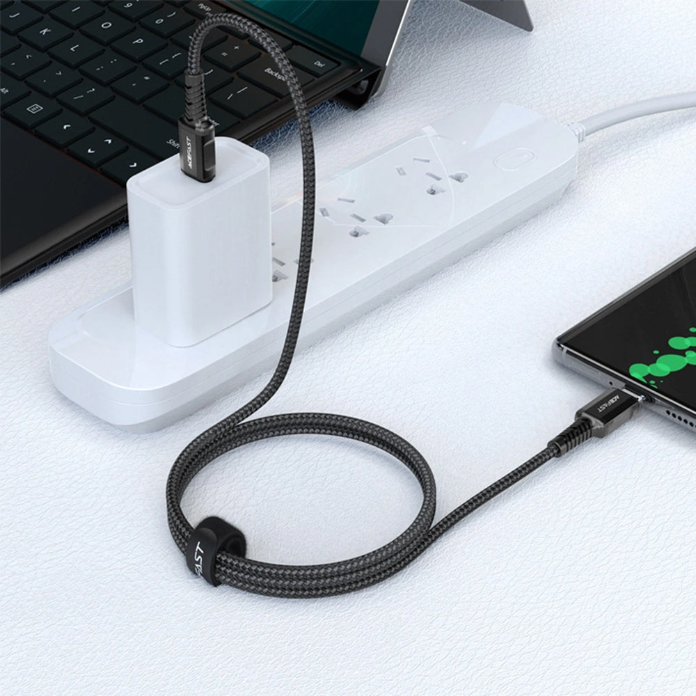 Cablu Date si Incarcare USB-C - USB-C Acefast C1-03, 60W, 1.2m, Negru
