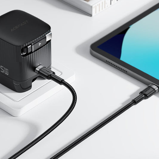 Cablu Date si Incarcare USB-C - 2 x USB-C Acefast C22-02, 100W, 1.25m, Negru