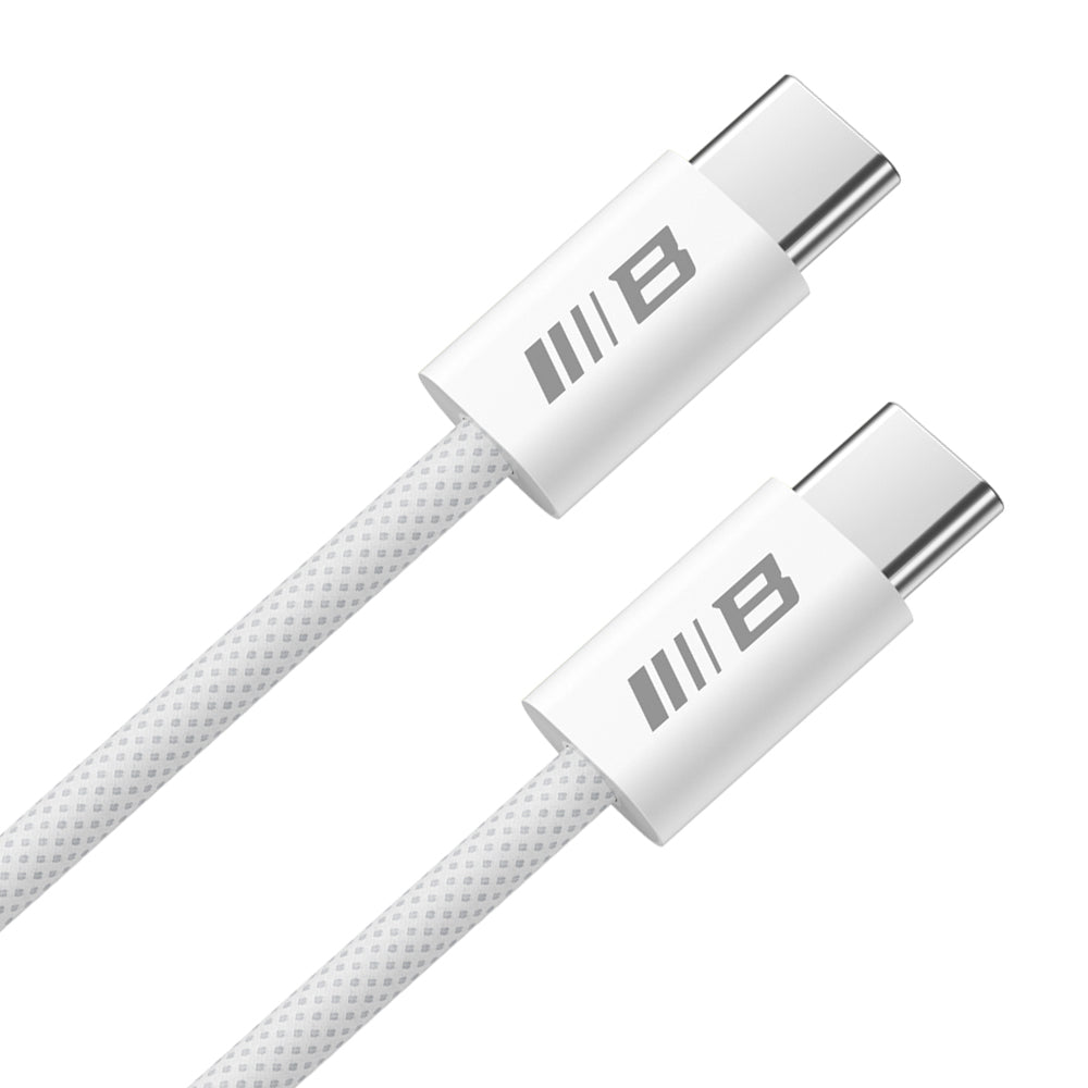 Cablu Date si Incarcare USB-C - USB-C Blueo, 100W, 1.2m, Alb