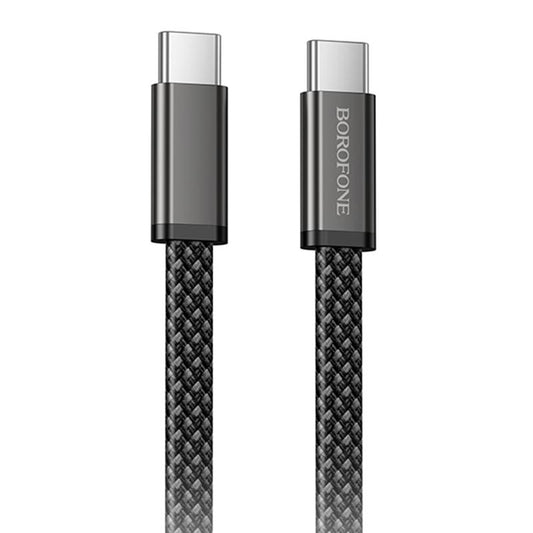 Cablu Date si Incarcare USB-C - USB-C Borofone BX124 Peace, 60W, 1m, Negru