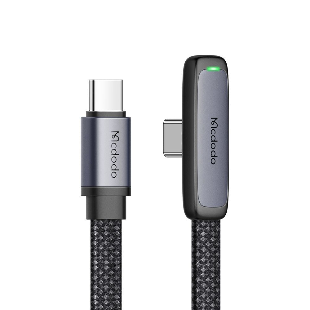 Cablu Date si Incarcare USB-C - USB-C McDodo CA-3360 Angled, 65W, 1.2m, Negru
