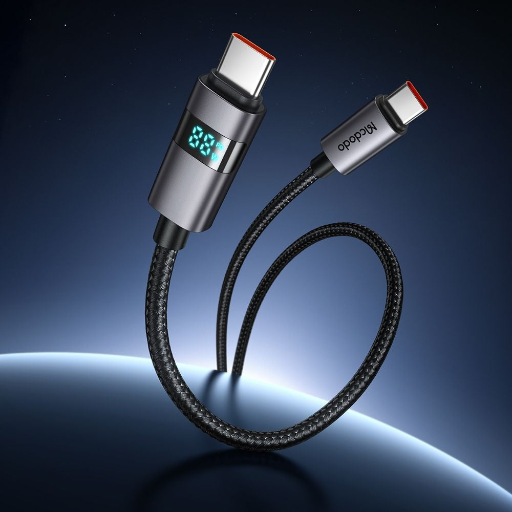 Cablu Date si Incarcare USB-C - USB-C McDodo CA-5610 Display, 100W, 1.2m, Negru