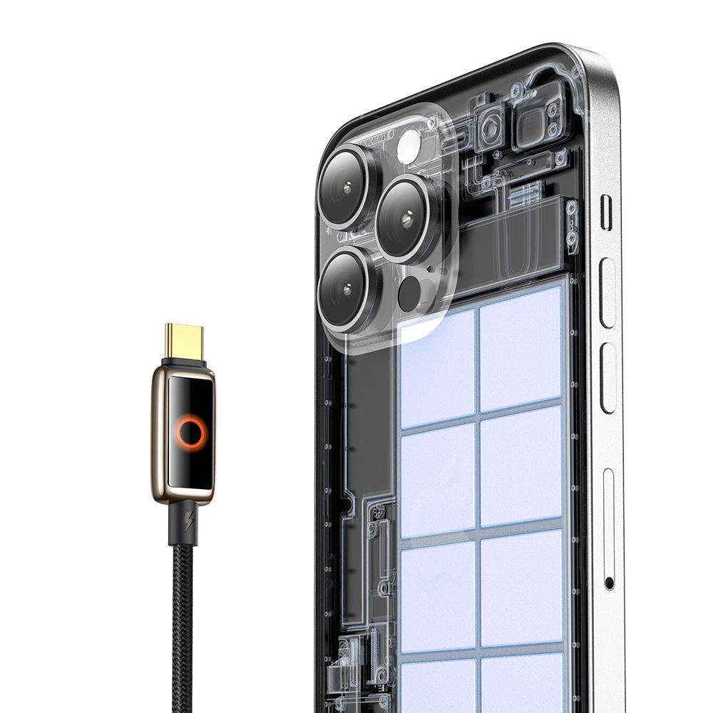 Cablu Date si Incarcare USB-C - USB-C McDodo CA-6681 Auto Power Off, 100W, 1.2m, Auriu