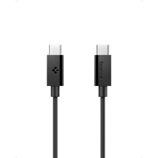 Cablu Date si Incarcare USB-C - USB-C Spigen Essential, 60W, 1m, Negru