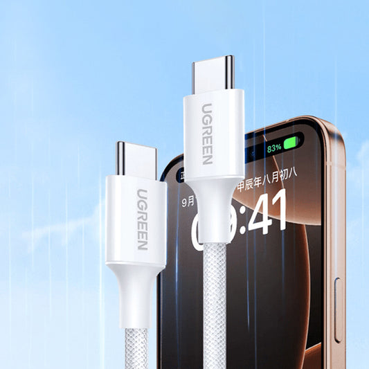 Cablu Date si Incarcare USB-C - USB-C UGREEN L501, 60W, 2m, Gri