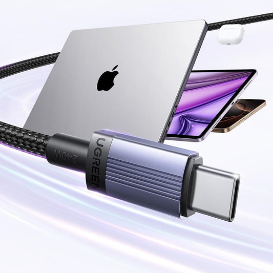 Cablu Date si Incarcare USB-C - USB-C UGREEN L532, 240W, 1m, Gri