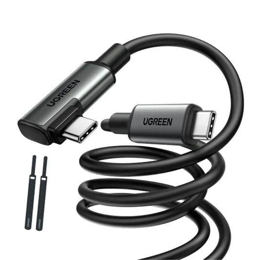 Cablu Date si Incarcare USB-C - USB-C UGREEN US551 (90629) Angled, 60W, 5m, Negru