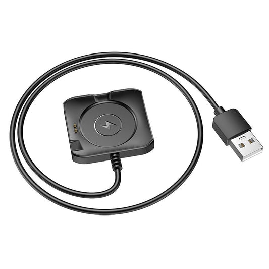 Cablu Incarcare pentru Smartwatch HOCO Y28, USB-A, Negru