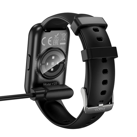 Cablu Incarcare pentru Smartwatch HOCO Y25, USB-A, Negru