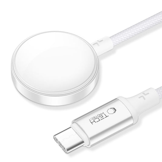 Incarcator Wireless Tech-Protect MC02 Ultraboost C pentru Apple Watch Series, USB-C, Alb