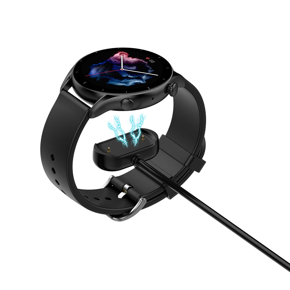 Cablu Incarcare Techsuit THA3 pentru Amazfit Watch Series, USB-A, Negru