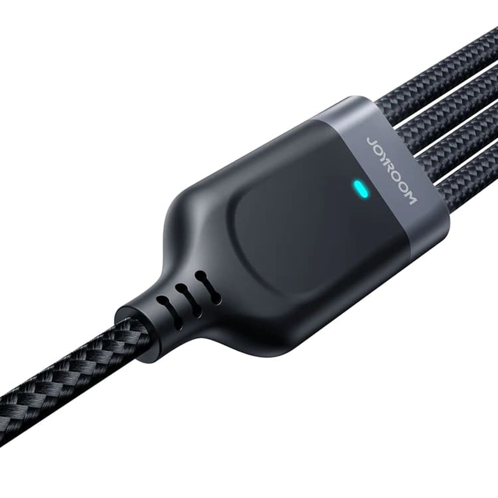Cablu Incarcare USB-A - Lightning / microUSB / 2 x USB-C Joyroom S-A18 4in1, 20W, 1.2m, Negru