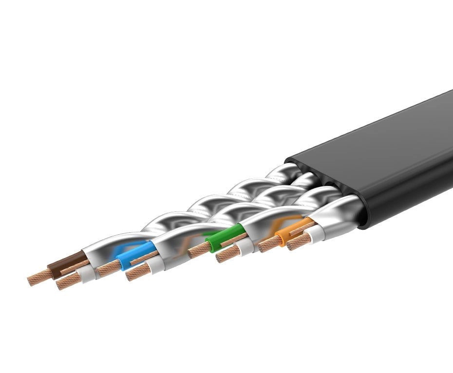 Cablu Retea UGREEN NW106 Flat, UTP, Cat7, 3m, Negru