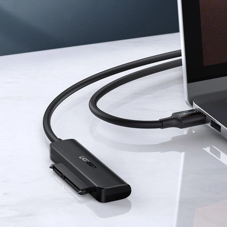 Cablu SATA UGREEN CM321, USB-A 3.0 - SATA 2.5inch, 0.5m, Negru