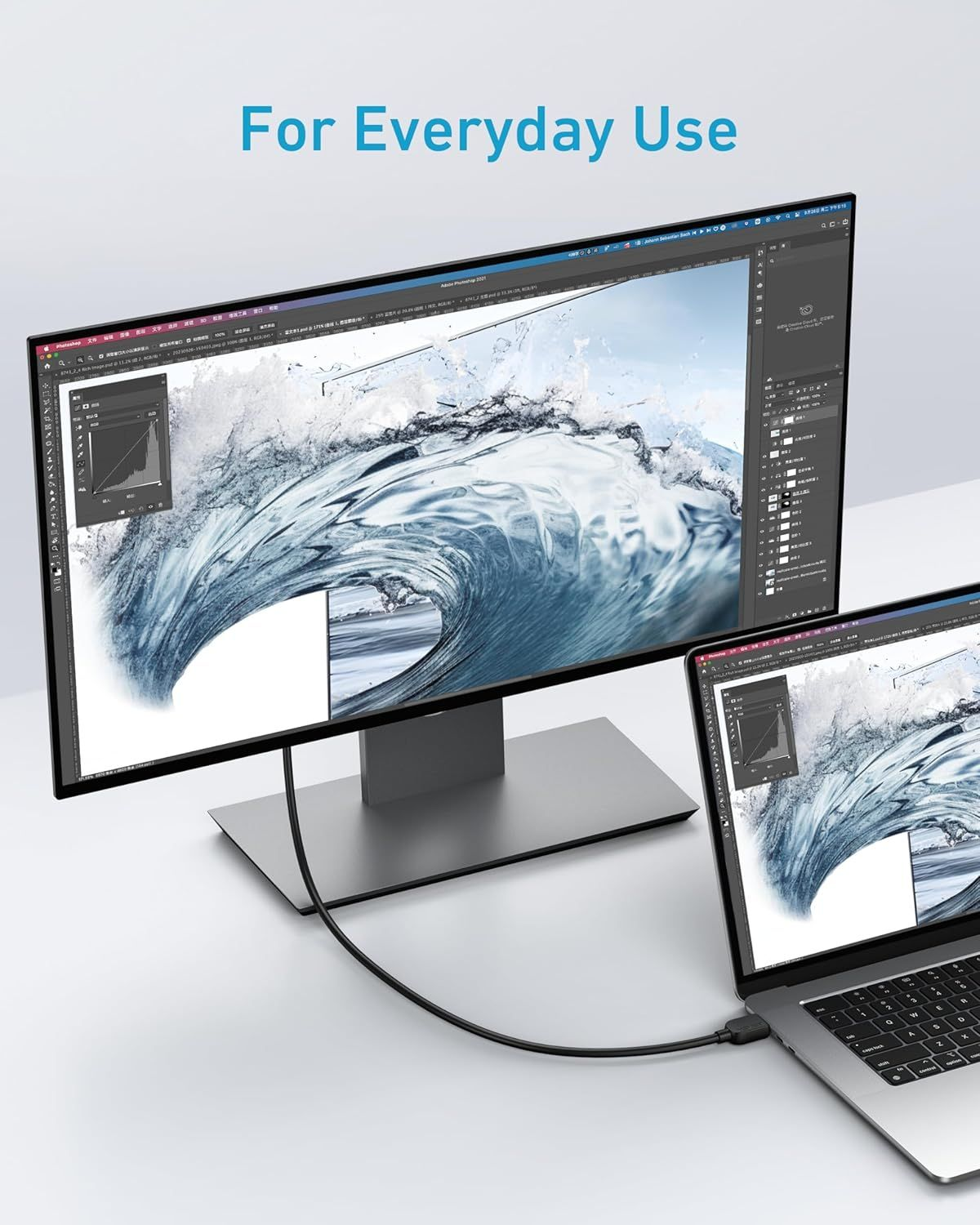 Cablu Video Anker, HDMI - HDMI, 8K, 1.8m, Negru A8742011