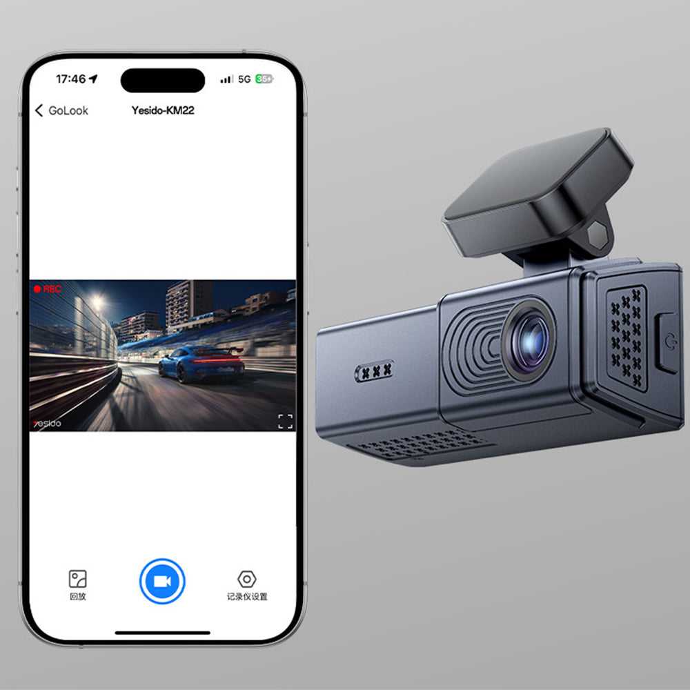 Camera Auto Yesido KM22, 1080P, Wi-Fi, Negru