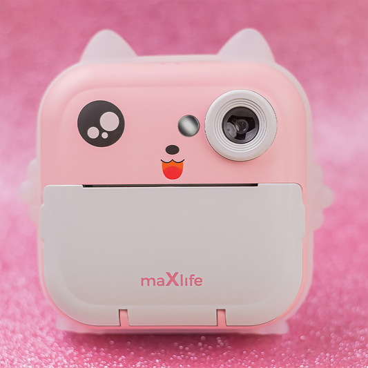 Camera Digitala cu functie de printare MaXlife MXPC-100 Kids, Roz