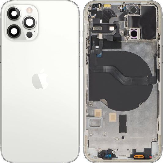 Capac Baterie Apple iPhone 12 Pro, Cu Carcasa Mijloc, Argintiu, Swap