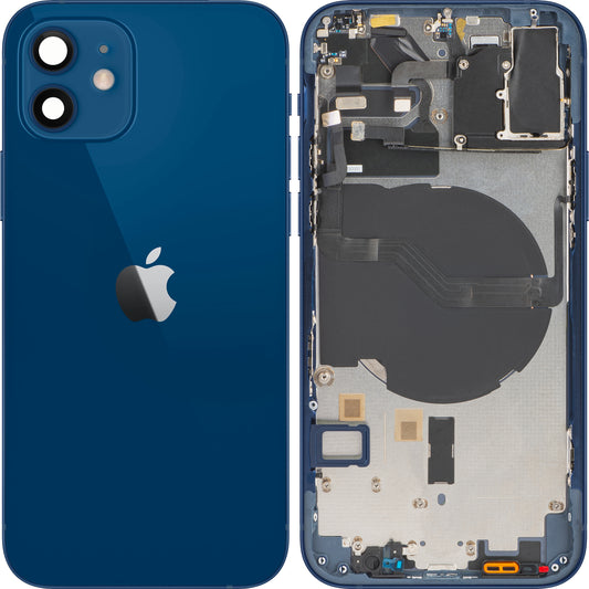 Capac Baterie Apple iPhone 12, Cu Carcasa Mijloc, Albastru, Swap
