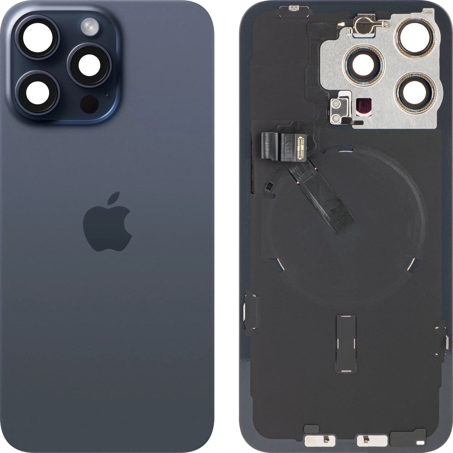 Capac Baterie Apple iPhone 15 Pro Max, Albastru (Blue Titanium), Swap Premium