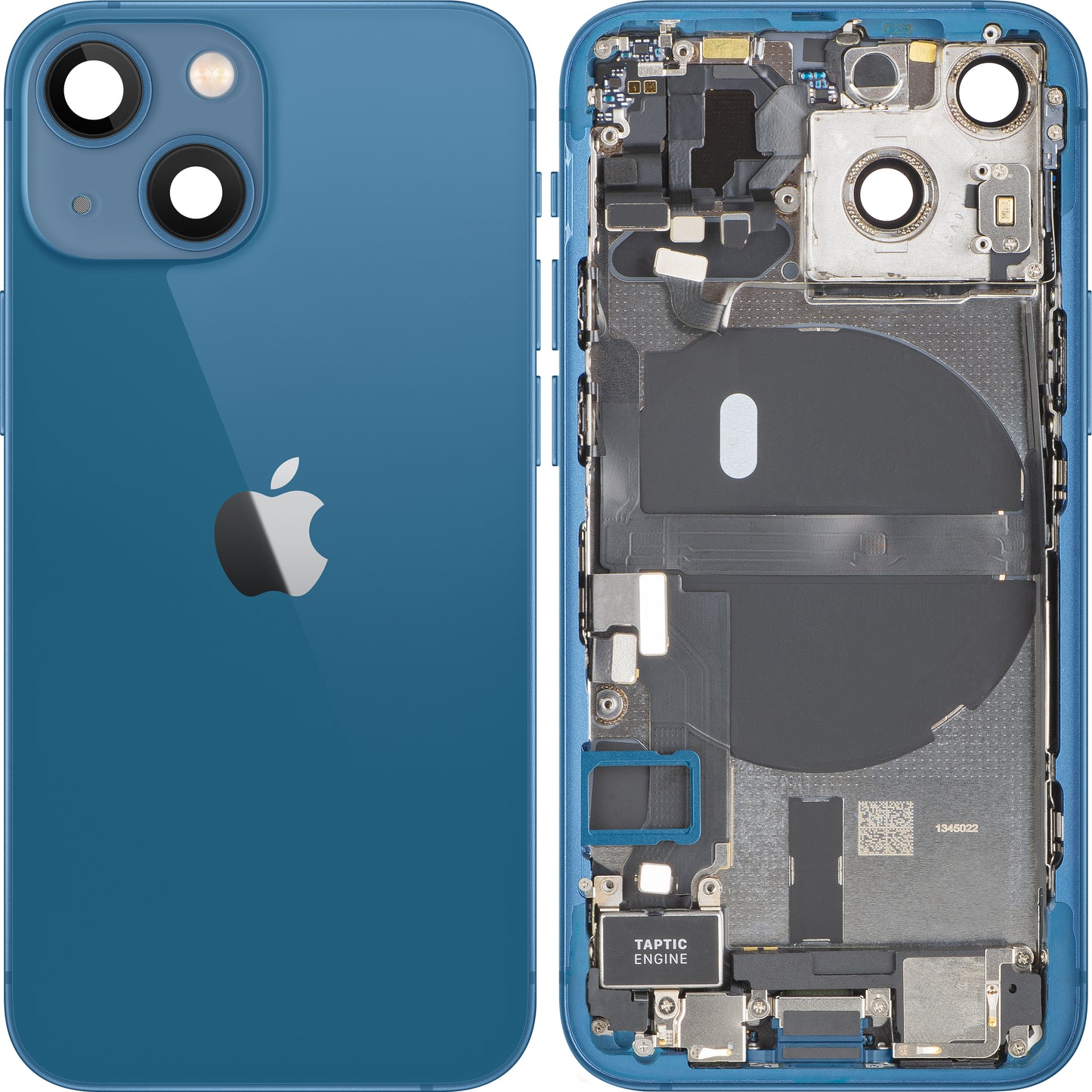 Capac Baterie Apple iPhone 13 mini, Cu Carcasa Mijloc, Full Parts, Albastru, Swap