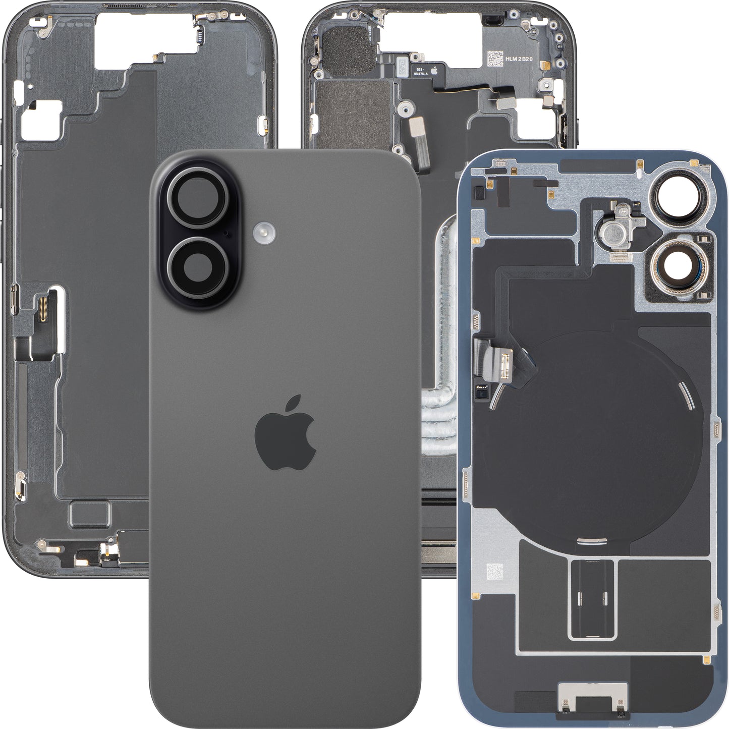 Capac Baterie Apple iPhone 17, Cu Carcasa Mijloc, Full Parts, Negru, Swap