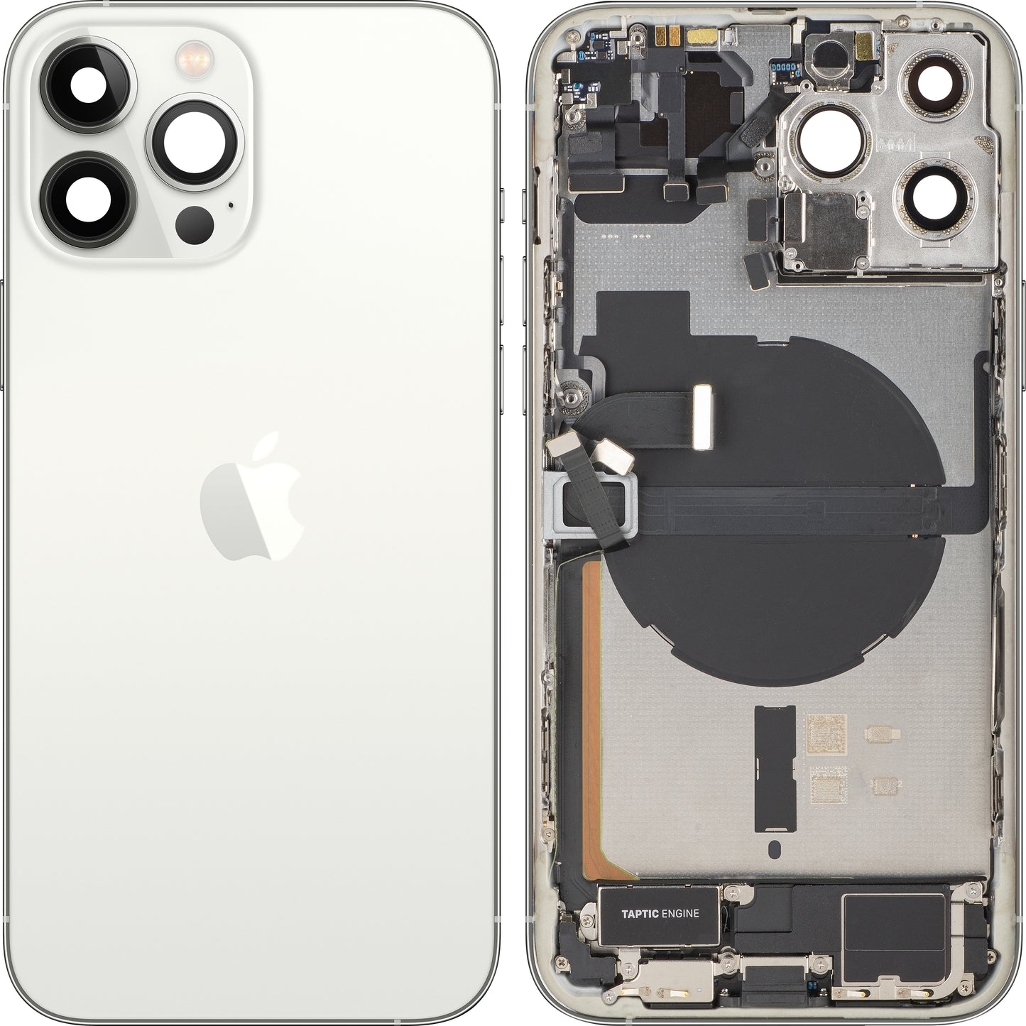 Capac Baterie Apple iPhone 13 Pro Max, Cu Carcasa Mijloc, Full Parts, Argintiu, Swap