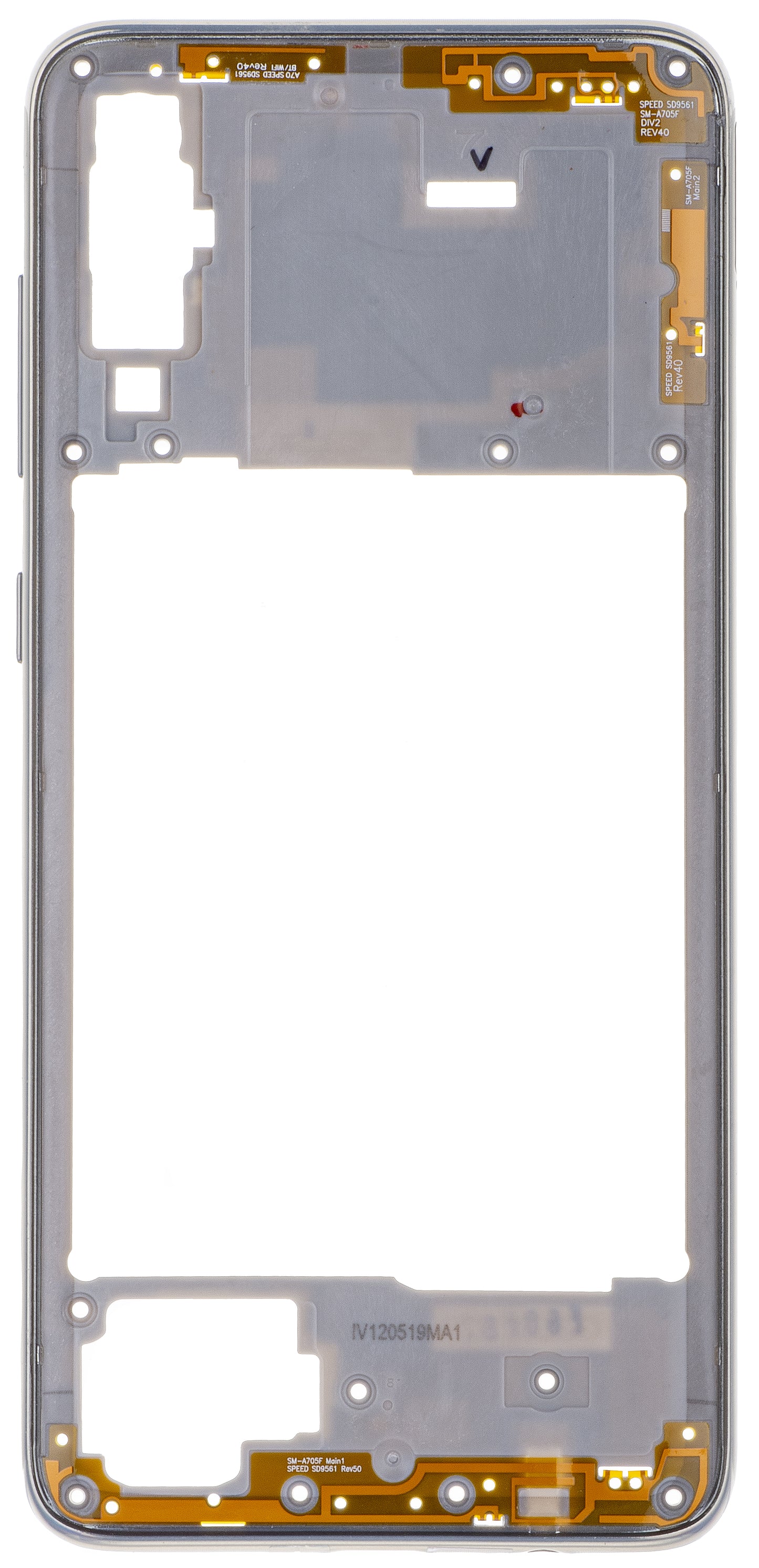 Carcasa Mijloc Samsung Galaxy A70 A705, Argintie