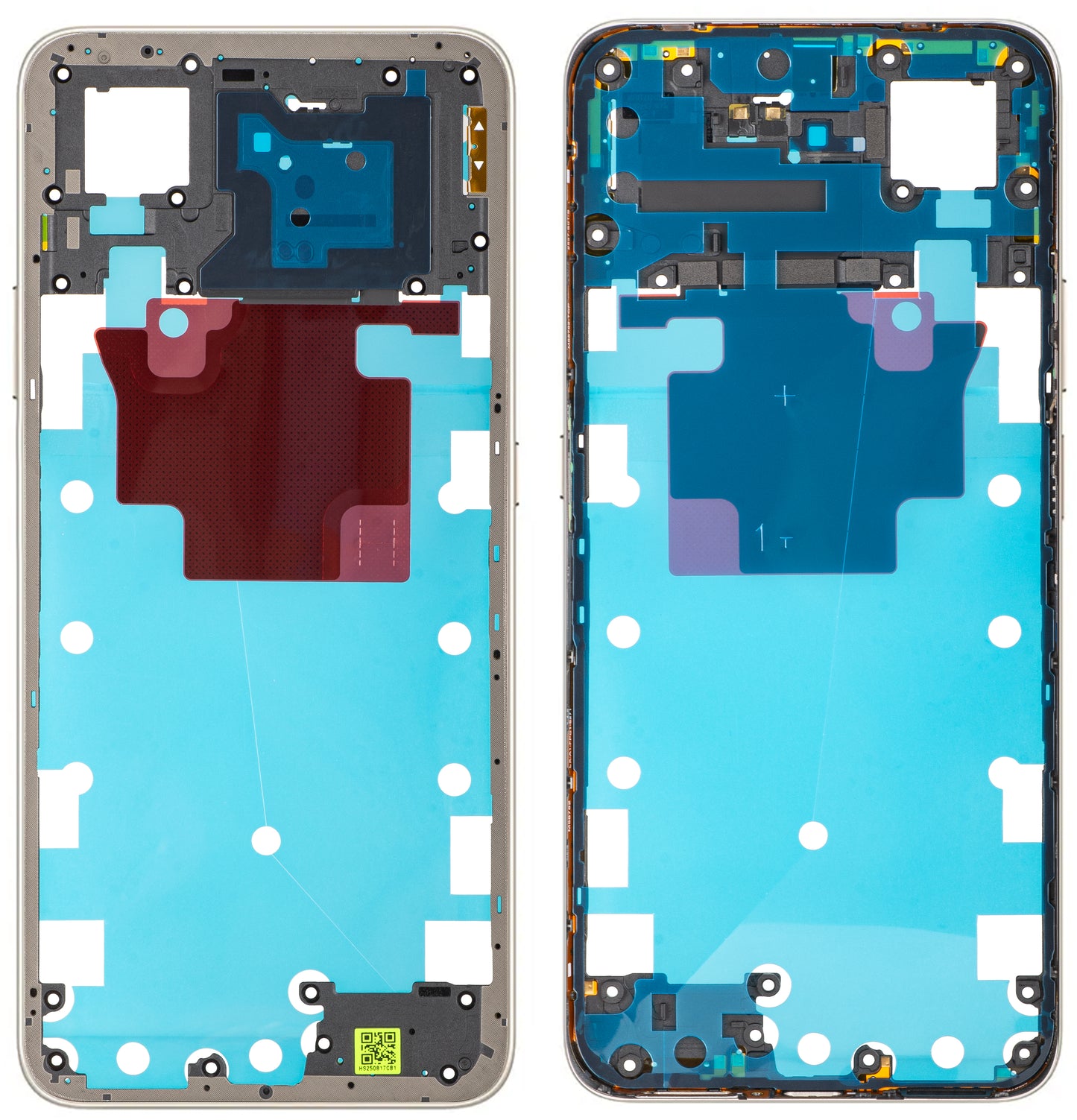 Carcasa Mijloc Honor X7d 4G / 400 Smart 4G, Auriu (Desert Gold), Service Pack 9707ACDS